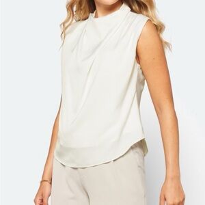 Modern Citizen Allegra Gathered-Neck Sleeveless Blouse
